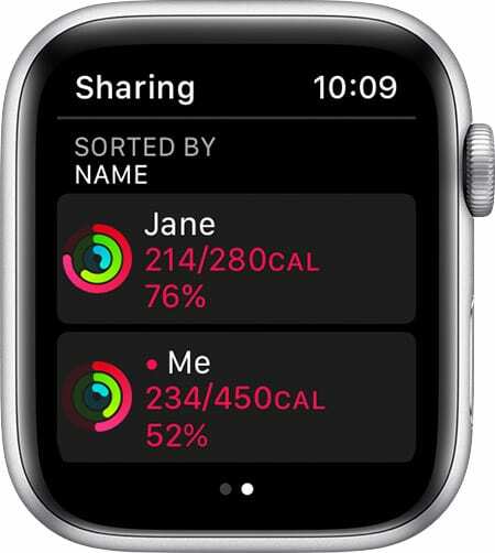 Apple Watch აქტივობის გაზიარება