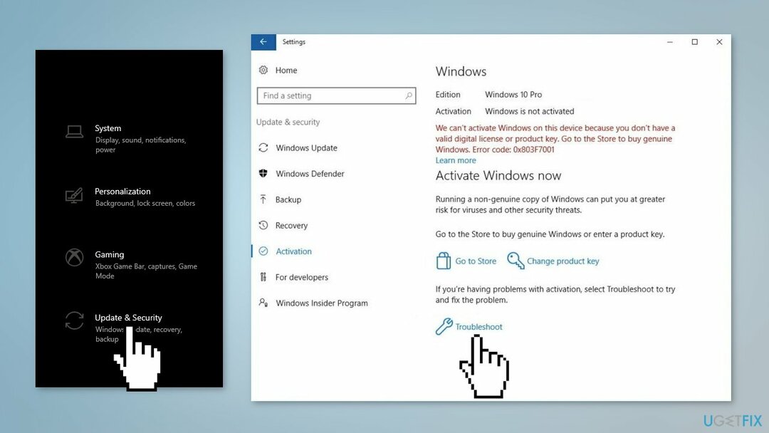 De probleemoplosser voor Windows-activering gebruiken