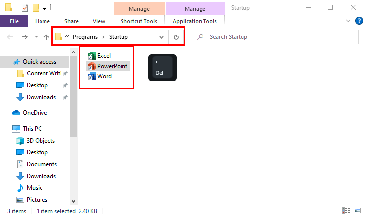 Modifier les programmes de démarrage de Windows 10 à partir de la commande Exécuter