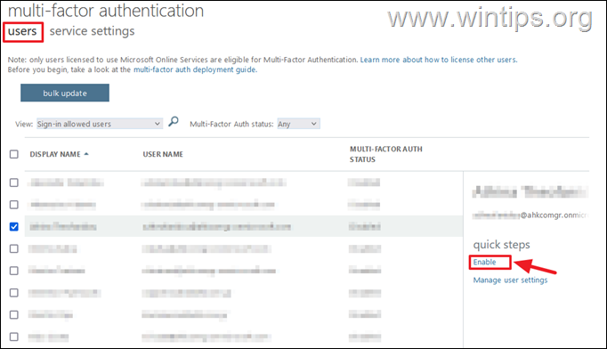 Habilitar la autenticación multifactor Microsoft 365