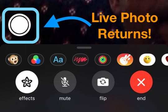 FaceTime live-billeder iOS 12.1.1