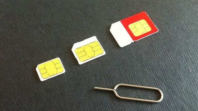 Usporedba veličine SIM kartice.