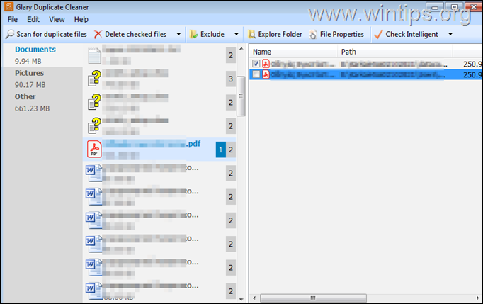 डुप्लिकेट फ़ाइलें खोजें - ग्लोरी डुप्लिकेट क्लीनर