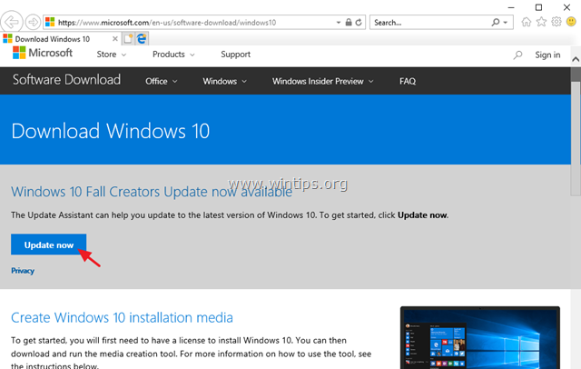  Päivitys Windows 10:een epäonnistui