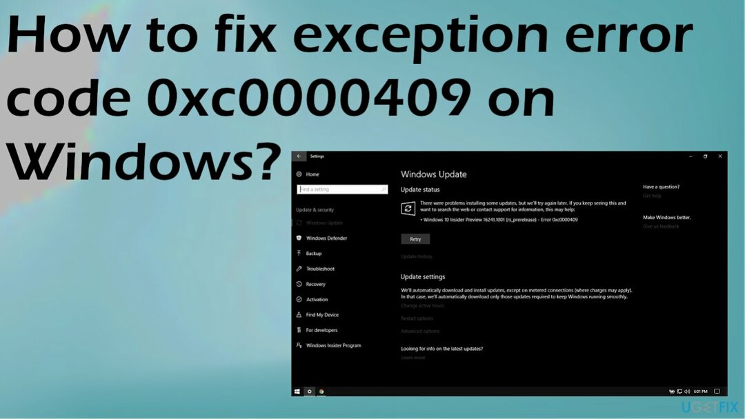 קוד שגיאה 0xc0000409 ב-Windows