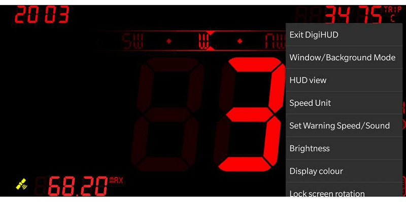 DigiHUD 속도계