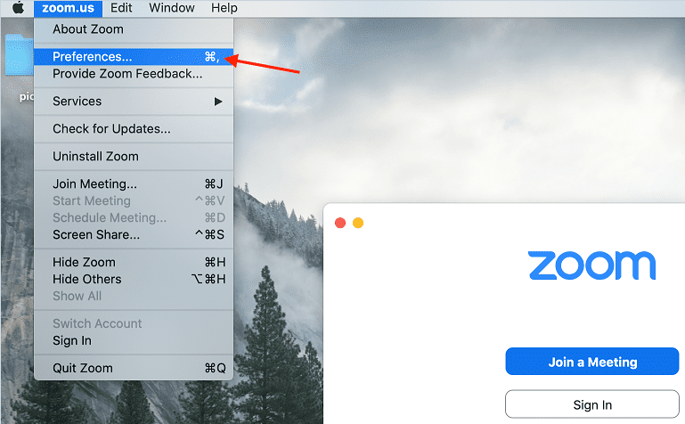 tālummaiņas preferences mac