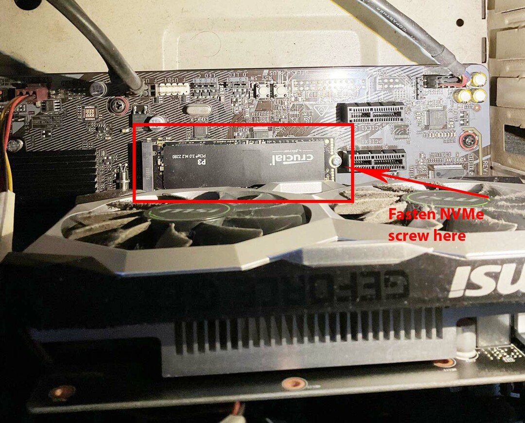 NVMe SSD installimine emaplaadile