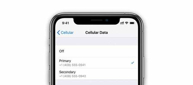 Dual SIM eSIM Cellular Data Val av nummer