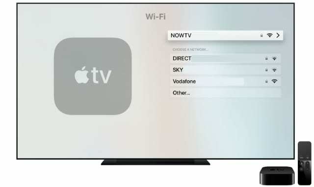 Impostazioni Wi-Fi Apple TV