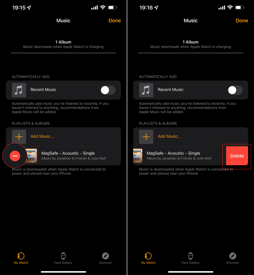 כיצד להסיר שירים מה-Apple Watch שלך באמצעות iPhone - 2