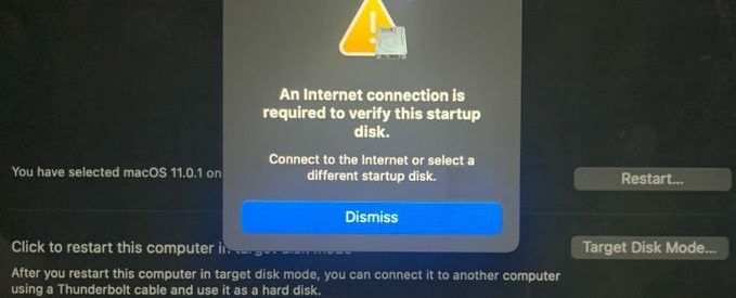 na overenie tohto spúšťacieho-disk-mac sa vyžaduje internetové-pripojenie