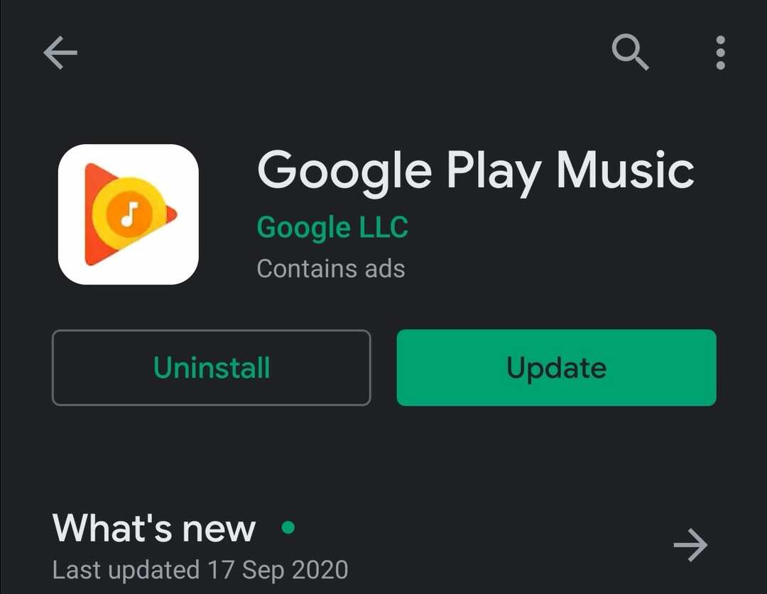 actualizați muzica google play