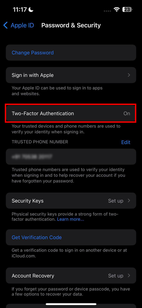 Apple ID の 2FA