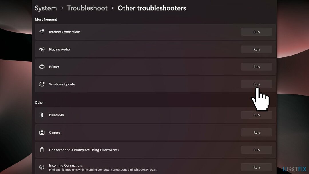 Windows Update Troubleshooter2'yi çalıştırın