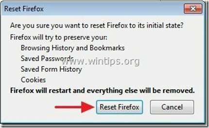 Firefox resetten