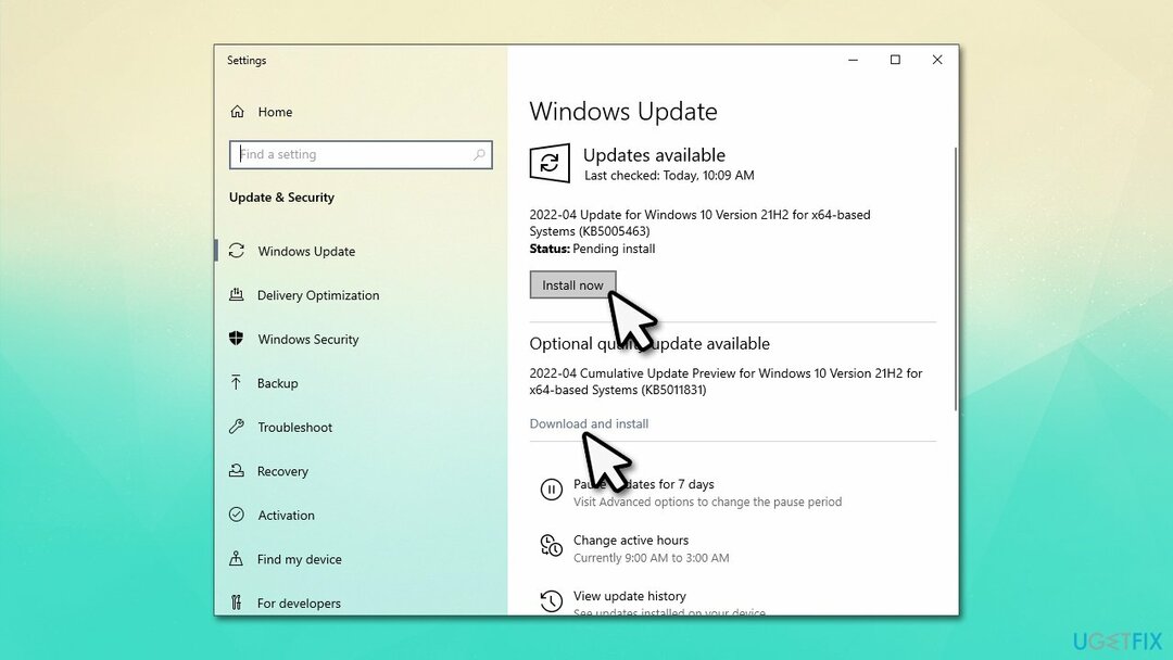 Instale todas las actualizaciones de Windows disponibles