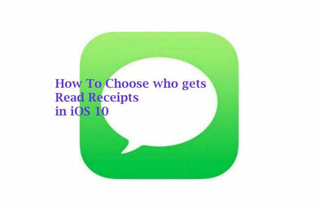 إعداد إيصالات قراءة iOS10