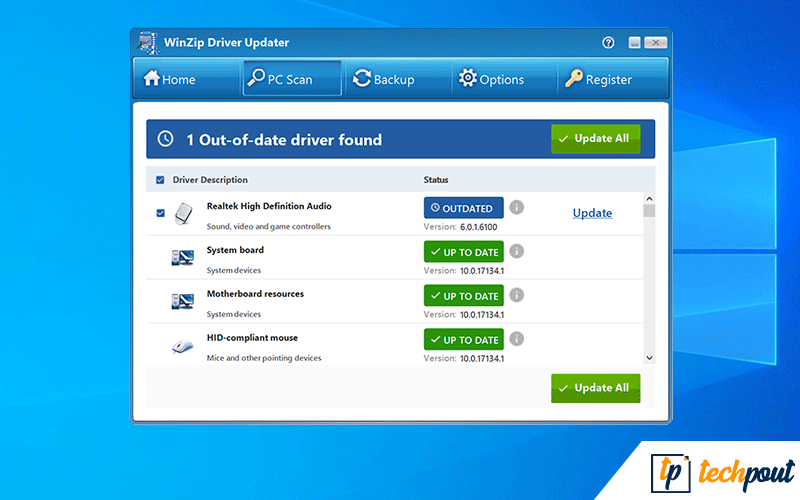 Программа обновления драйверов WinZip