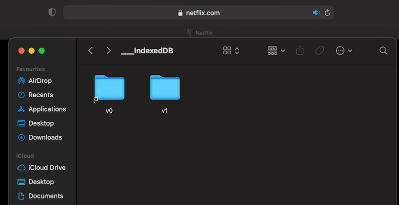 safari netflix indexedDB-mappen