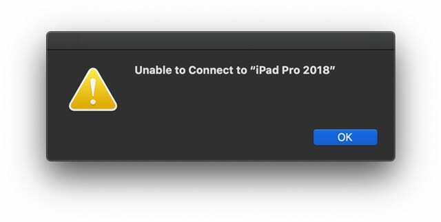 oldalkocsi Nem lehet csatlakozni az iPad-hez – az eszköz időtúllépést szenvedett