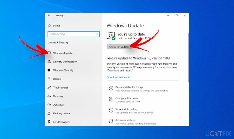 قم بتحديث Windows 10