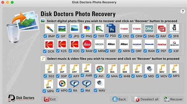 Disk Doctors fotoattēlu atkopšana