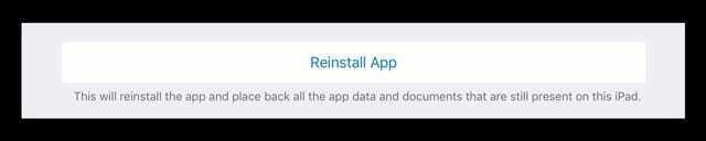 reinstallare l'app su iOS 11 iPhone e iPad