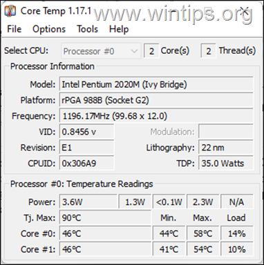 Temperatura do núcleo