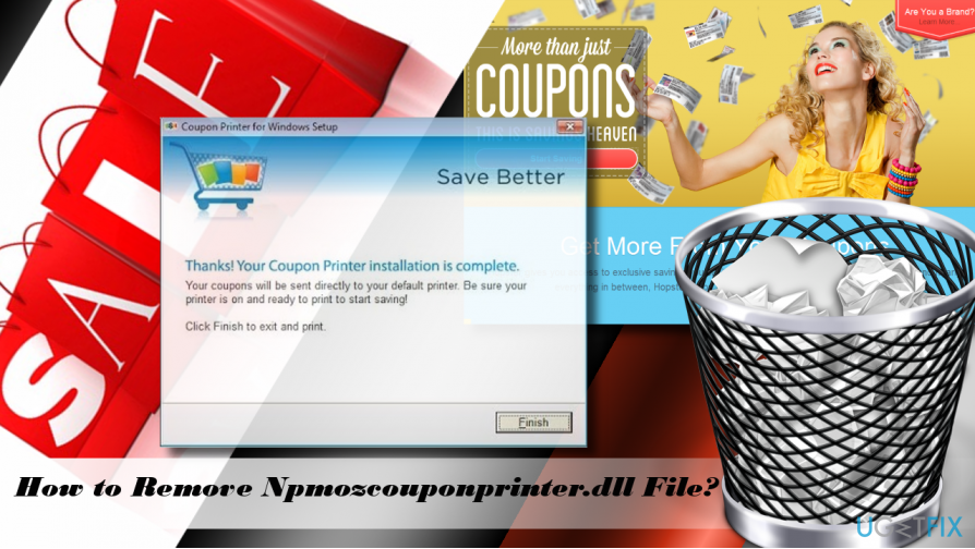 ilustrē Npmozcouponprinter.dll un Coupon Printer saistību