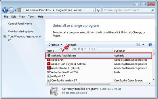 deinstaliraj-Activeris-Antimalware