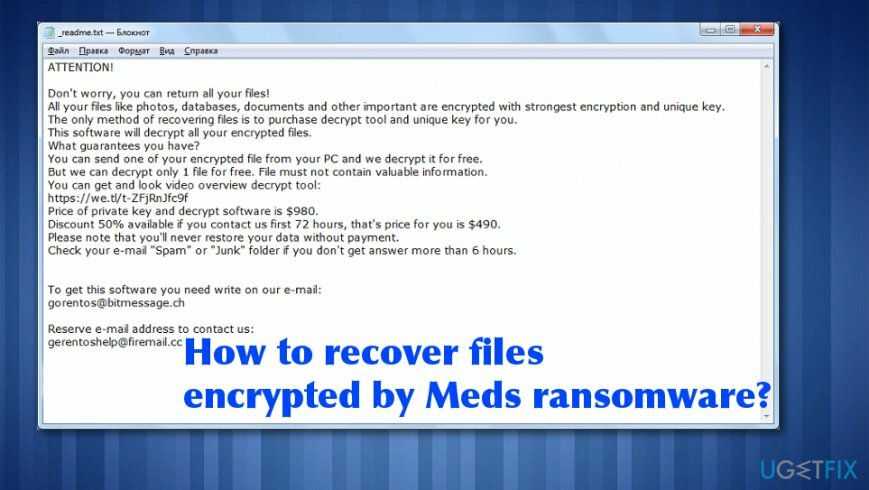 Archivos cifrados de meds ransomware