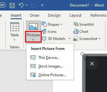 Insertar imagen en un documento de Word