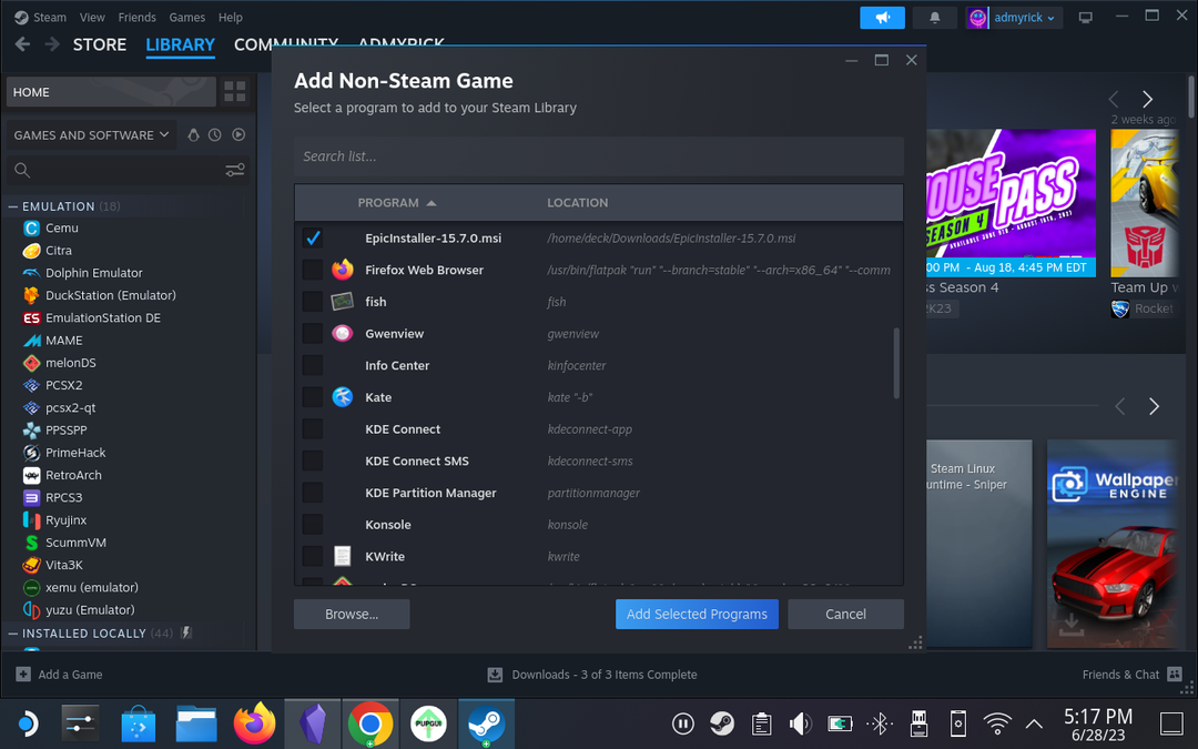 Cum se instalează Epic Games Store pe Steam Deck - 21