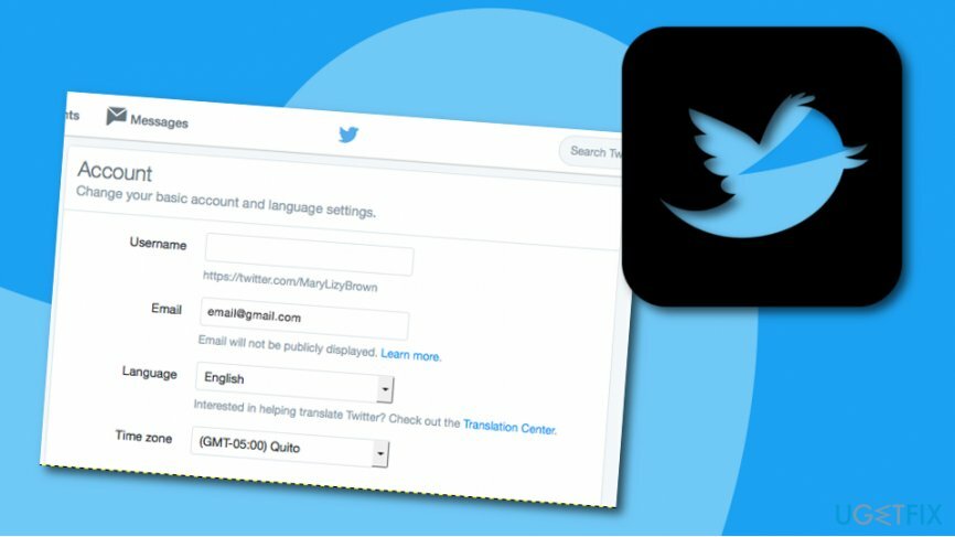 Twitter खाता निष्क्रिय करने से पहले ईमेल पता बदलें