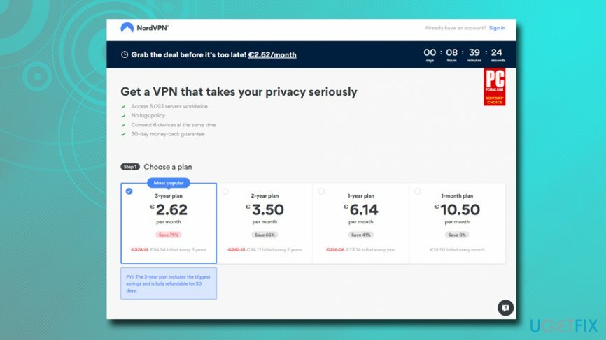 Naudokite „NordVPN“.