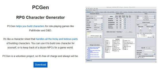 PCGen - alternativă gratuită de forjare a eroilor