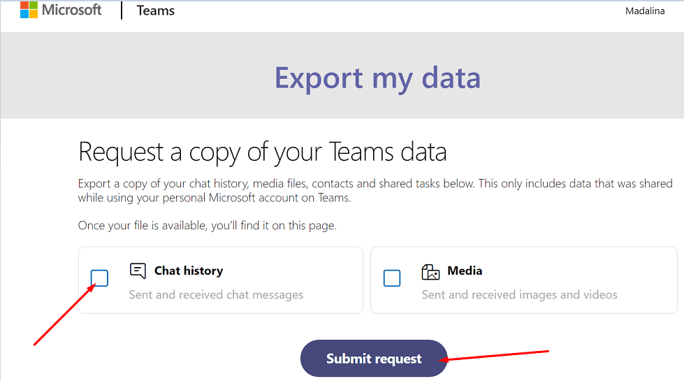 chatgeschiedenis van microsoft teams exporteren