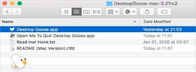 Otevřete aplikaci Me to Quit Desktop Goose