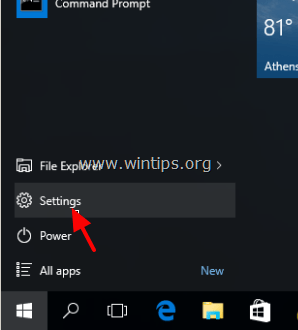 inställningar för windows 10