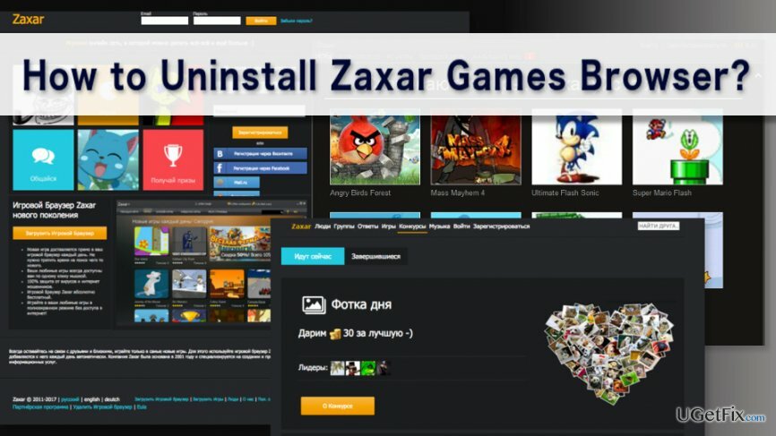 Hapus Zaxar Games Browser dari komputer