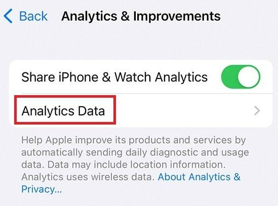 ข้อมูล Analytics ของ iphone และการปรับปรุง