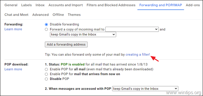 Stvorite GMAIL pravilo