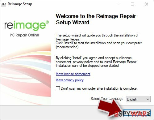 Instalace reimage