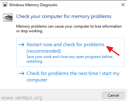 メモリの問題を確認してください