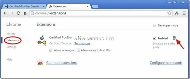 usuń rozszerzenia chrome - wintips.org