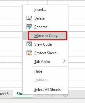 Déplacer Copier Feuille Excel