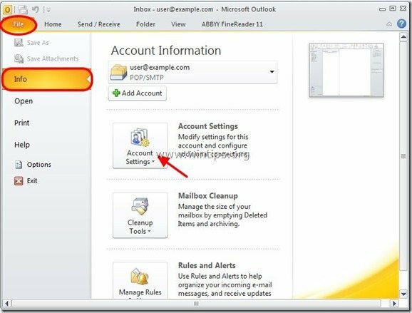 Outlook-2007-info-postavke računa