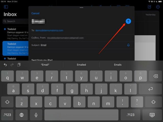 Comment envoyer un e-mail sur iPad