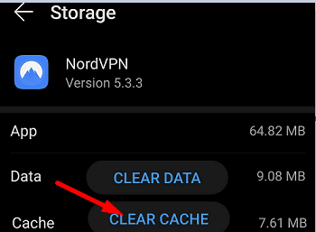 clear-nordvpn-app-önbellek-android